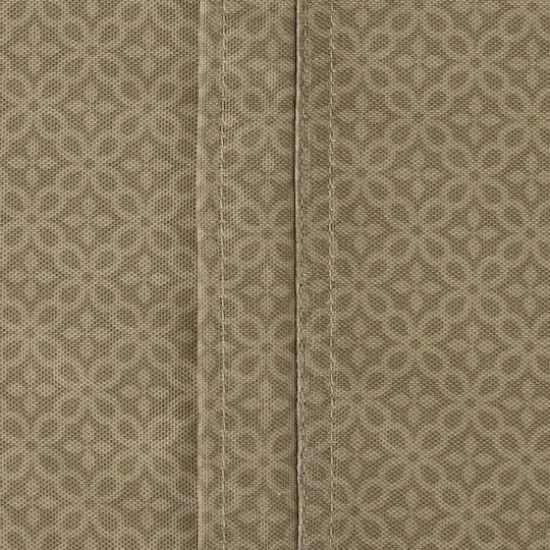 Stone Tonal Lattice Print Outdoor Tablecloth With Zipper 60" Round {5}