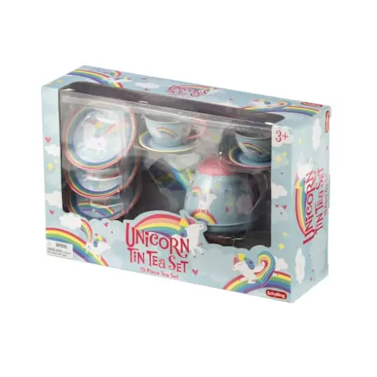 Schylling Unicorn Tin Tea Set {4}