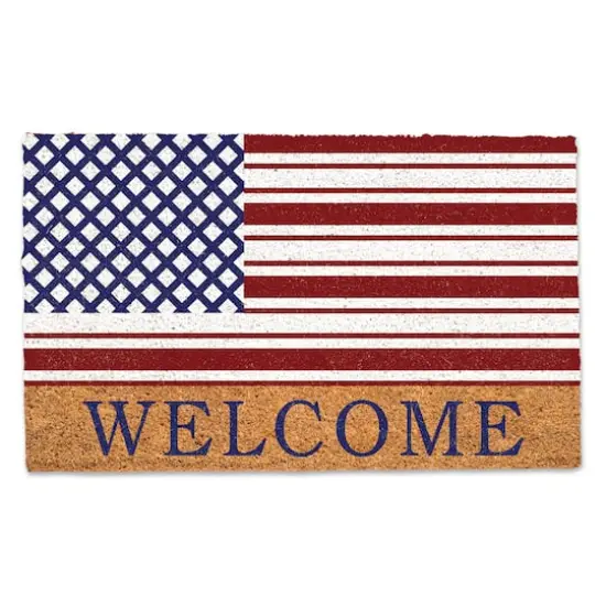 Welcome American Flag Door Mat {1}