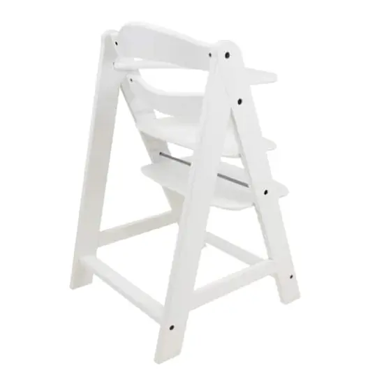 509 Crew Sky White Wooden Adjustable Kid's Chair & Footrest {4}