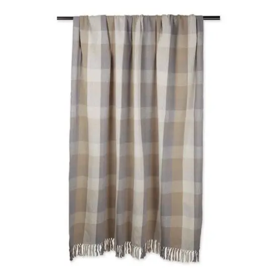 DII&reg; Stone Tri-Color Check Throw {3}
