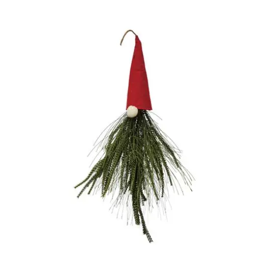 Hello Honey® 21" Faux Pine & Red Fabric Gnome Wall Hanging {1}