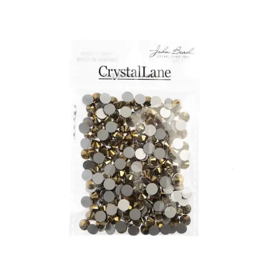 John Bead Crystal Lane SS30 Metallic Glass Round Flatback Rhinestones, 288ct. Gold {4}