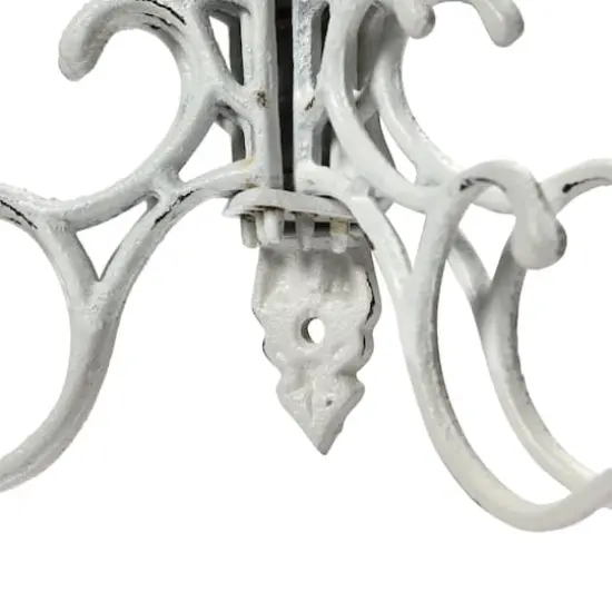 Hello Honey&reg; 7.5" White Decorative Distressed Metal Wall Hook {3}
