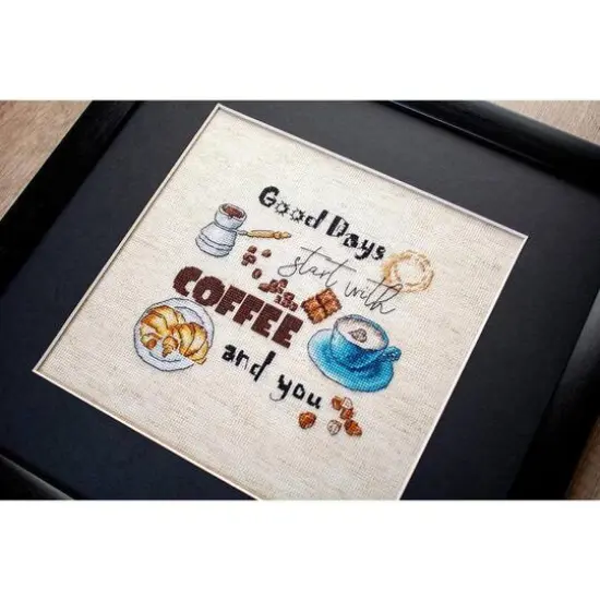 LetiStitch Coffee Time Counted Cross Stitch Kit {9}