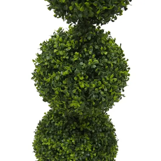 4ft. Artificial Triple Ball Green Boxwood Topiary {4}