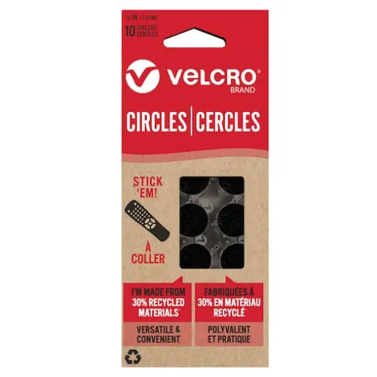 VELCRO&reg; Brand Black Stick 'Em Circles {1}