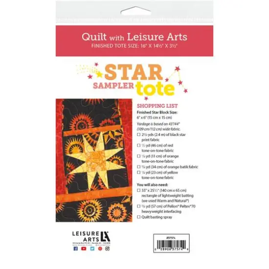 Leisure Arts&reg; Star Sampler Tote Quilt Pattern {4}