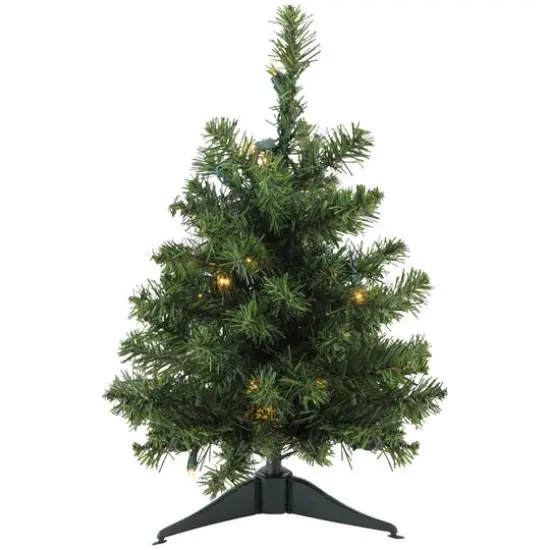 18" Pre-Lit Canadian Pine Artificial Christmas Tree, Clear LED Lights {1}