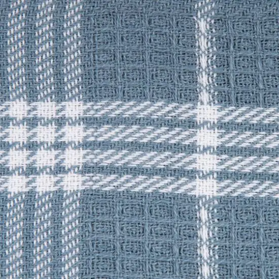 DII&reg; J&M Blue Waffle Weave Dishtowel & Dishcloth Set {6}