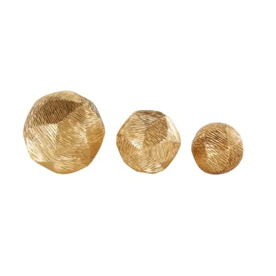 Gold Decorative Orbs & Vase Filler Set {7}