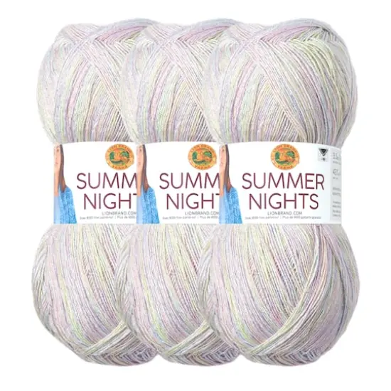 3 Pack Lion Brand&reg; Summer Nights Yarn Ocean Cove {1}