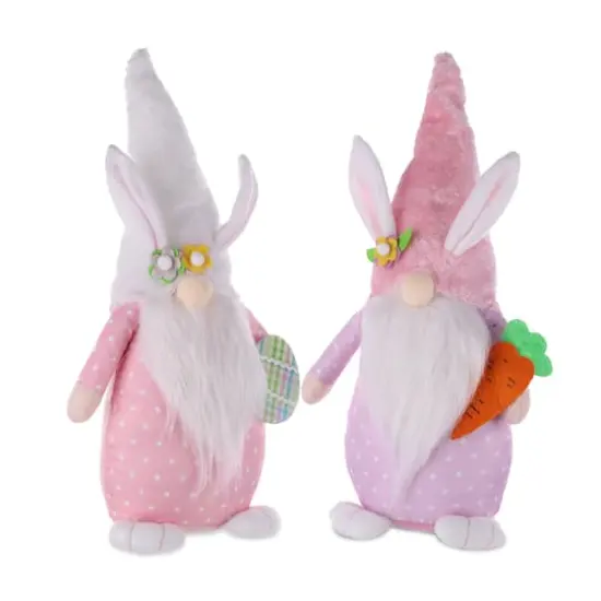 18" Plush Easter Bunny Gnome Shelf Sitter, 2ct. {1}