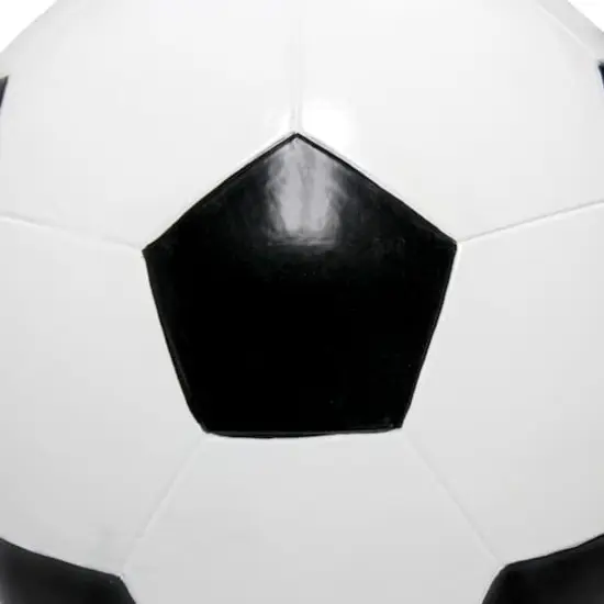 Simple Designs&trade; 11.5" Soccer Ball Base Table Lamp with White Shade Black Trim {11}
