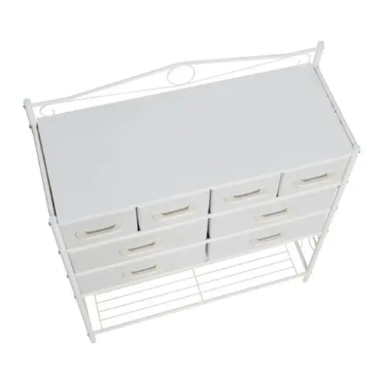 Household Essentials Victoria 8-Drawer Dresser with Shelf White {8}
