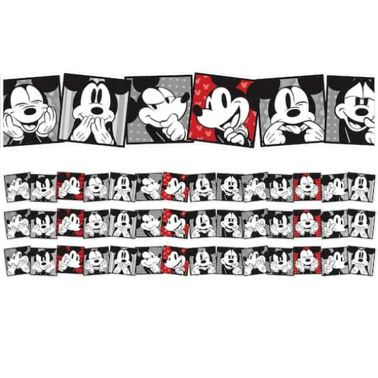 Eureka Mickey Mouse&reg; Throwback Mickey Selfies Extra Wide Deco Trim&reg; Set {1}
