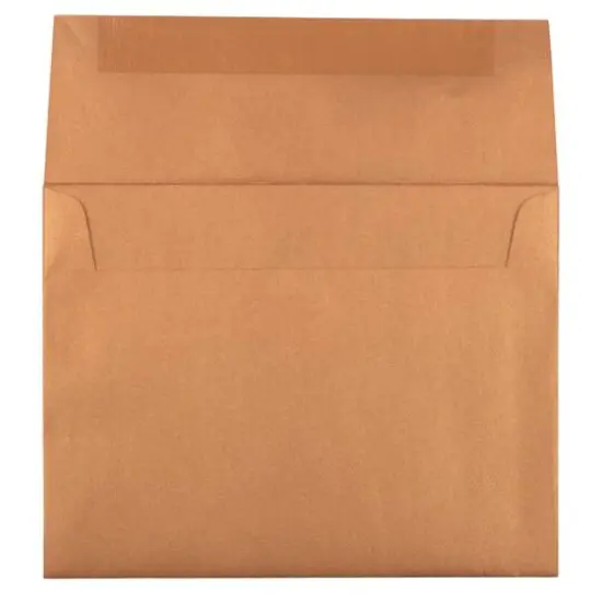 JAM Paper 4.375" x 5.75" Metallic Invitation Envelopes, 50ct. Copper Stardream {4}