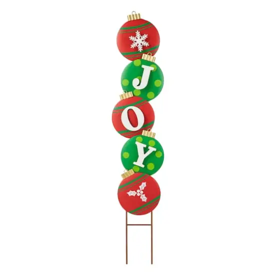 Glitzhome&reg; 42" Metal JOY Ornament Yard Stake/Wall D&eacute;cor {1}