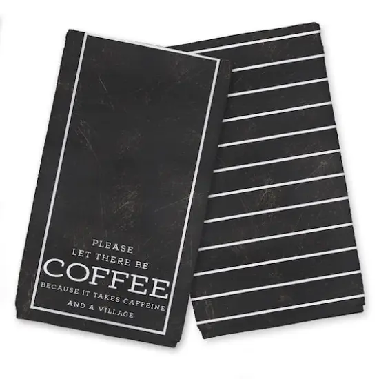 Coffee Caffeine Village 16" x 25" Towel Set {1}