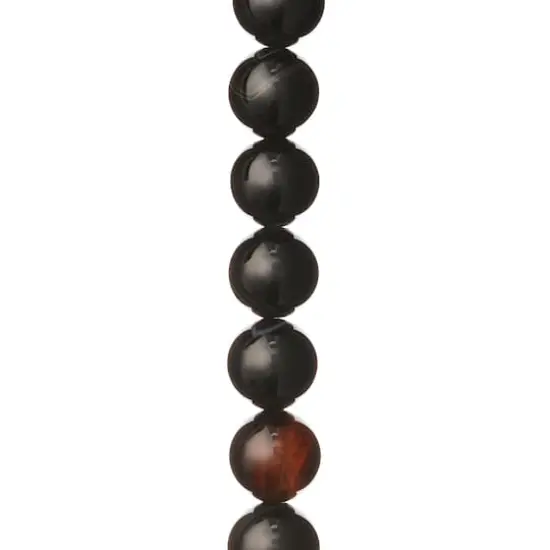 Black Dyed Agate Round Beads, 10mm by Bead Landing&trade; {1}