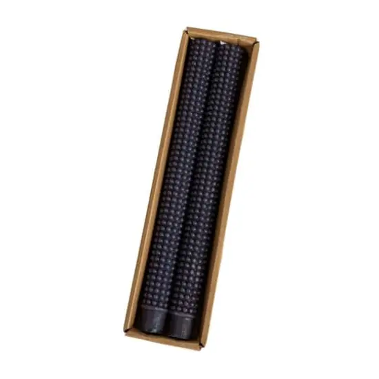 Hello Honey&reg; 10" Navy Blue Unscented Hobnail Taper Candles, 2ct. {1}