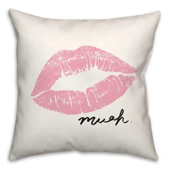 Muah Lips Throw Pillow {1}