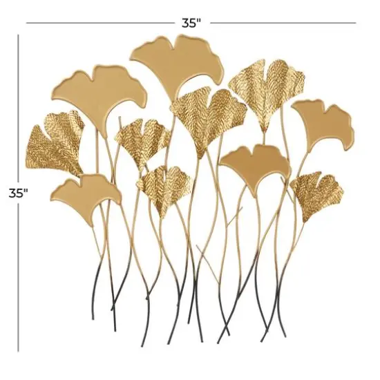 Gold Bohemian Nature Wall Decor, 35" x 1" x 35" {6}