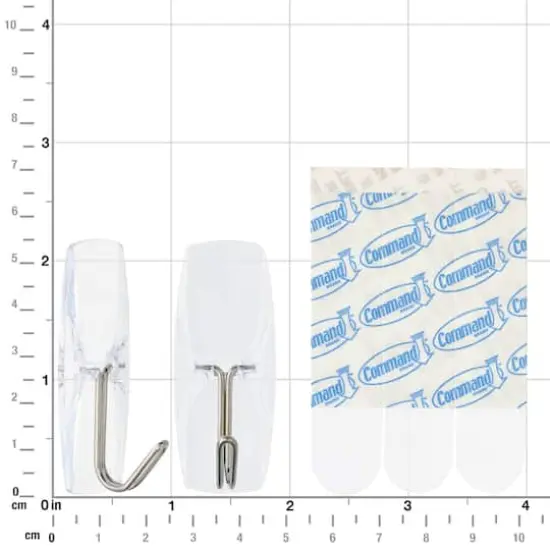 Command&trade; Clear Medium Wire Hooks {5}