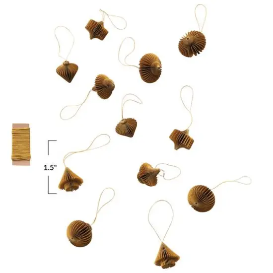 Hello Honey&reg; Paper Honeycomb Ornaments with String DIY Garland Mustard {4}