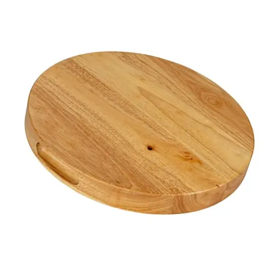 Hello Honey&reg; 15" Round Rubberwood Cheese & Cutting Board {1}