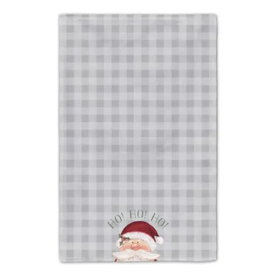 Ho Ho Ho Santa Check Tea Towel Set {5}