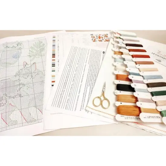 LetiStitch Foxy New Year Counted Cross Stitch Kit {5}