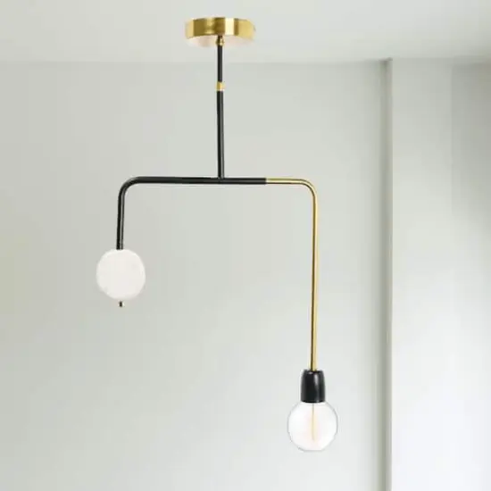 Hello Honey&reg; Minimalist Geometric Modern Marble Pendant Lamp {3}