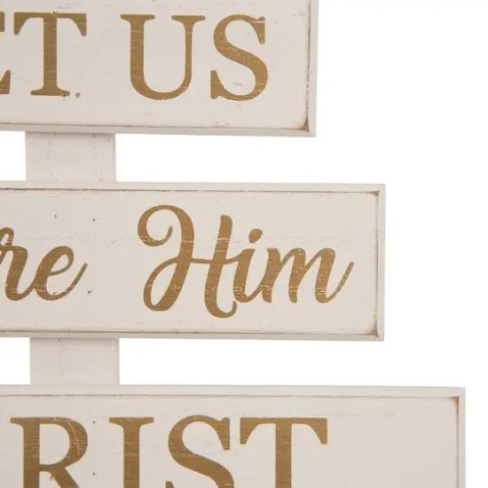 Glitzhome&reg; 18" Wooden Nativity Tree Tabletop D&eacute;cor {6}