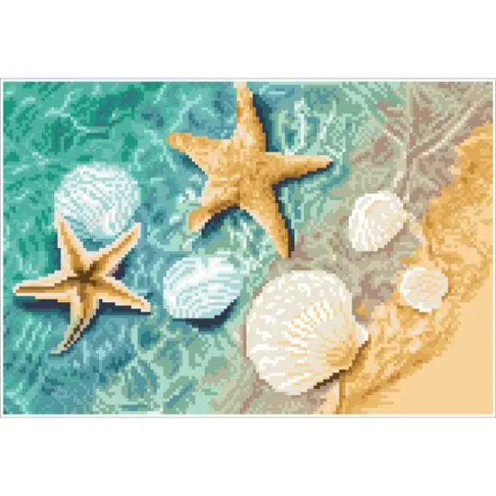 Diamond Dotz&reg; Intermediate Crystal Shore Pre-Framed Diamond Painting Kit {3}