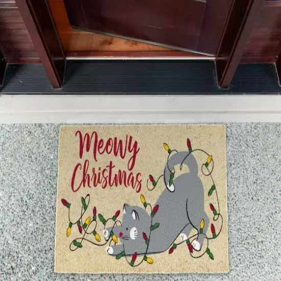 DII&reg; Meowy Christmas Doormat {5}