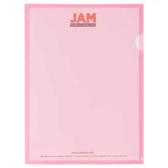 JAM Paper 9" x 11.5" Plastic Sleeve Page Protectors, 120ct. Light Red {4}