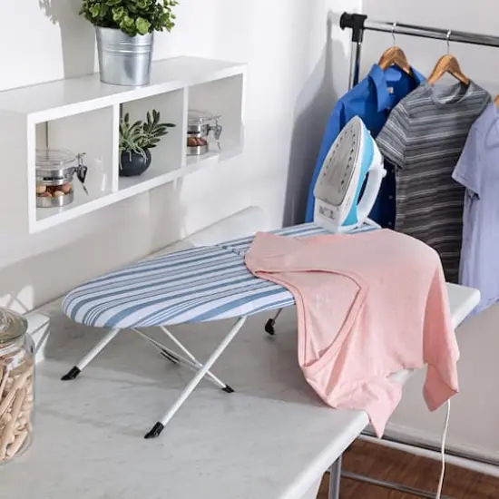 Honey Can Do Foldable Tabletop Ironing Board with Iron Rest {8}