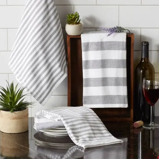 DII&reg; Mineral Nautical Stripe Terry Dishtowels, 3ct. {7}