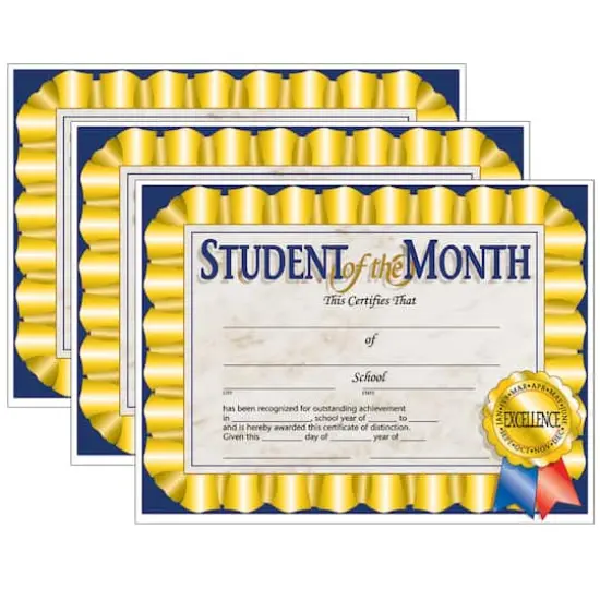 Hayes&reg; Student of the Month Certificate, 3 Packs of 30 {1}