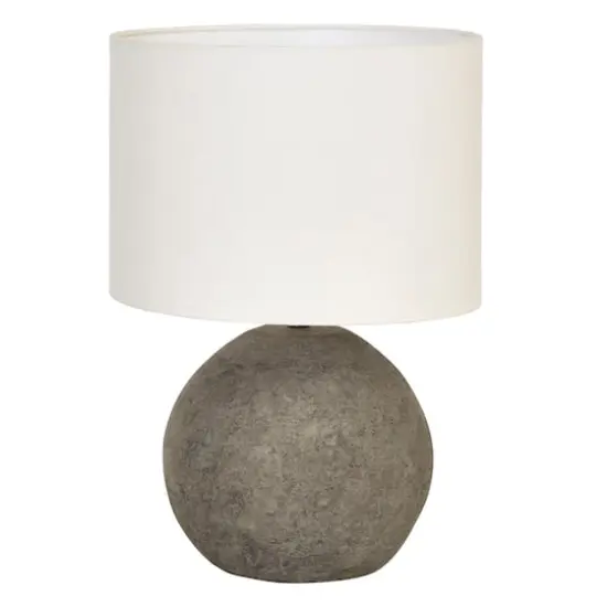 Hello Honey&reg; 18" Distressed Finish Terracotta Table Lamp with Canvas Shade {1}