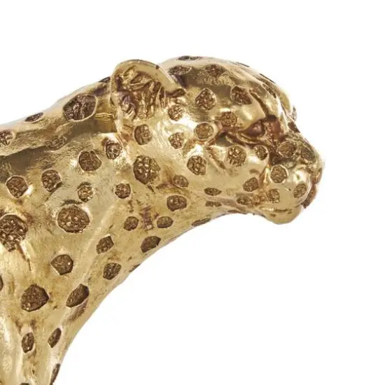 17" Long Gold Walking Cheetah Sculpture  {7}