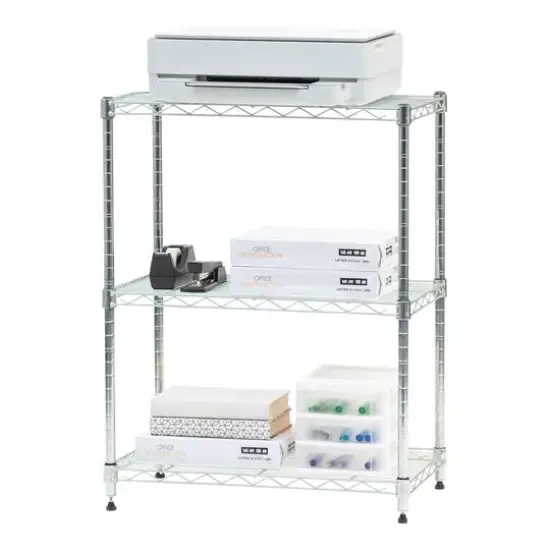 Iris&reg; 30" Silver 3-Tier Wire Rack Shelf {8}