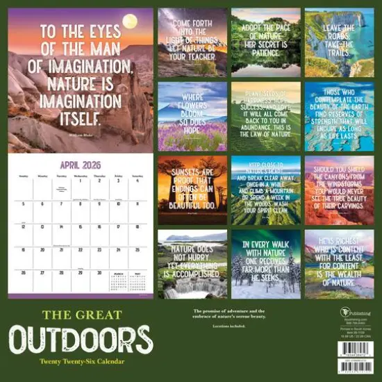 2026 The Great Outdoors Wall Calendar {6}
