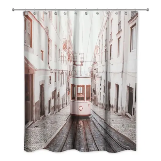 Lisbon Trolley 71" x 74" Shower Curtain {1}