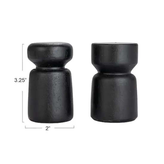 Hello Honey&reg; Black Mango Wood Salt & Pepper Shakers Set {5}