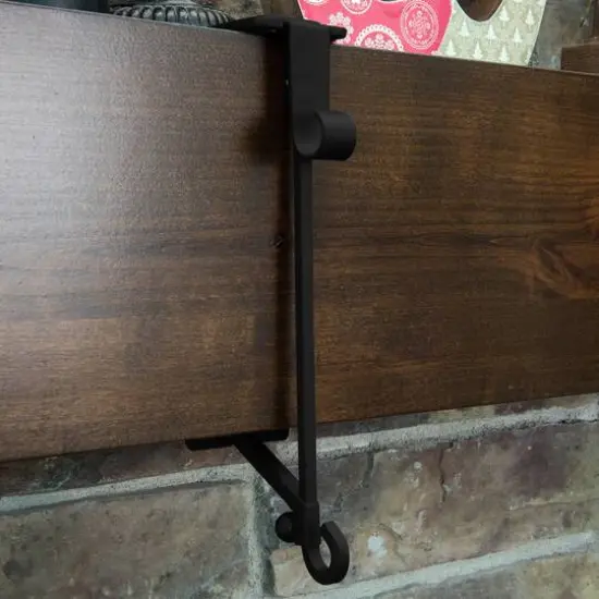 Black Mantel Garland & Christmas Stocking Holder, 2ct. {8}