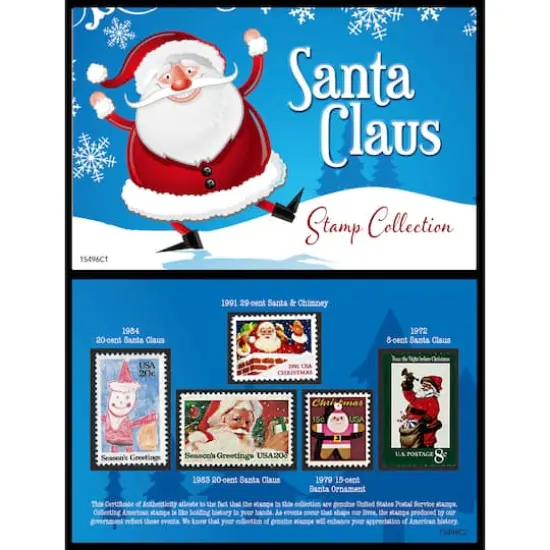 Santa United States Postage Stamp Card {1}