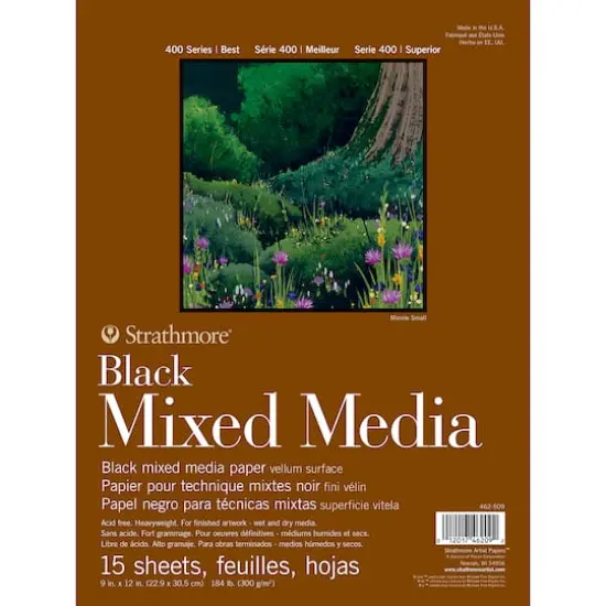 Strathmore&reg; 400 Series Black Mixed Media Paper Pad {1}