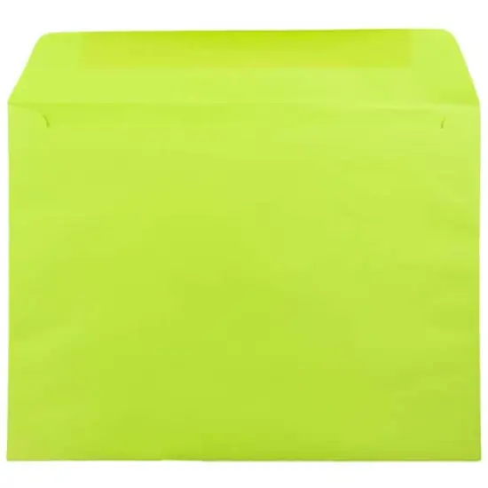 JAM Paper 9" x 12" Booklet Envelopes, 25ct. Ultra Lime Green {4}